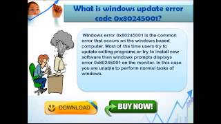 Complete guide to fix windows update error code 0x80245001