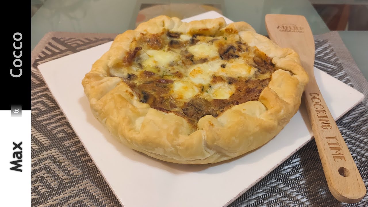 TORTA SALATA di SFOGLIA con SPECK e FUNGHI - RICETTA FACILE e VELOCE