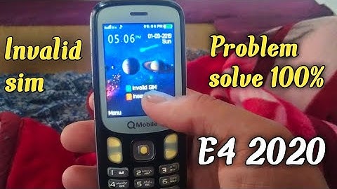 Q mobile E4 2020 invalid sim problem solution 100% || mobile sim registration failed problem solved