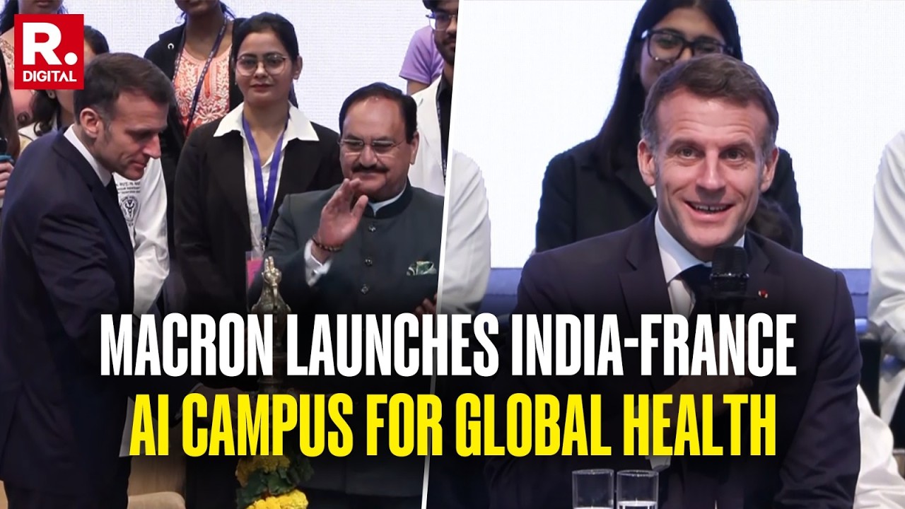 French President Emmanuel Macron Inaugurates Indo-French Campus on AI in Global Health at AIIMS