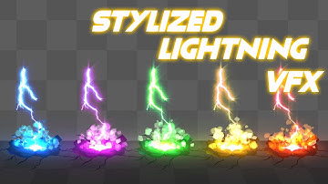 Stylized Lighting VFX -CartoonVFX 9X -Unity Particle Effect
