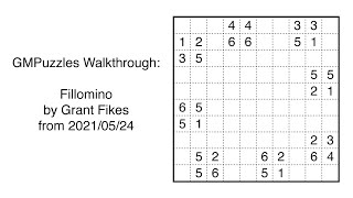 GMPuzzles - 2021/05/24 - Fillomino by Grant Fikes