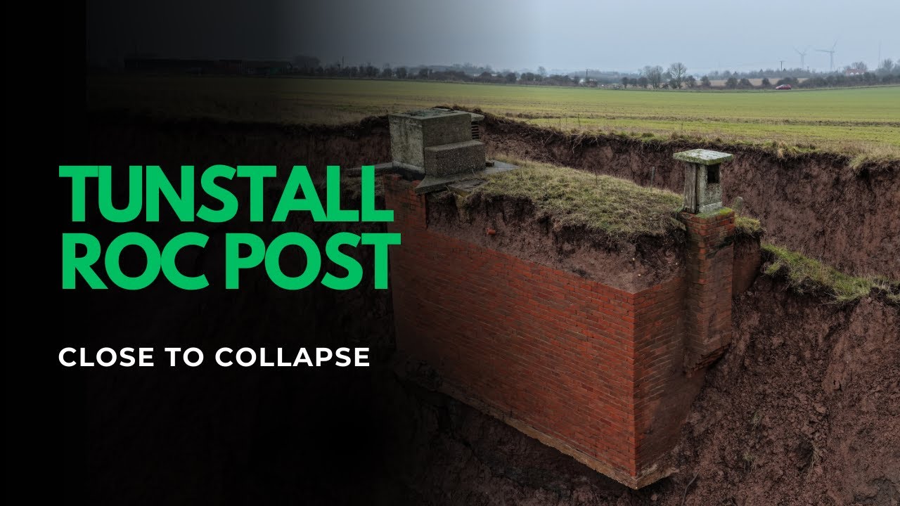 Tunstall ROC Post Nuclear Bunker falling into the sea