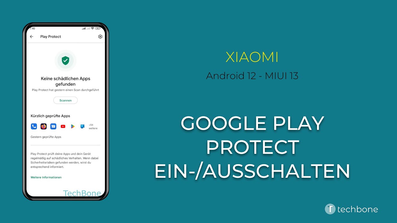 Google Play Protect ein/ausschalten Xiaomi [Android 12 MIUI 13