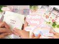 Studio Vlog 006: closing my shop, making stickers, packing orders asmr, handmade memo pads