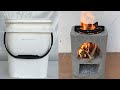 Idea Making Firewood At Home - Family Mini Wood Stove - How To Make Manual Rocket Stove