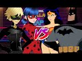 Ladybug y Cat Noir vs La Mujer Maravilla y Batman - BATALLA DE RAP ANIMADA