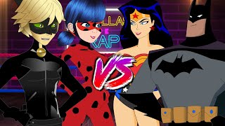 Ladybug y Cat Noir vs La Mujer Maravilla y Batman - BATALLA DE RAP ANIMADA