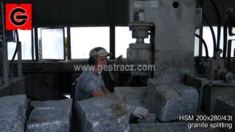 Paving stone splitter in a highly efficient line | HSM 200 by GESTRA