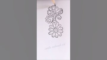 pencil shading mehndi design #simple mehndi design 🥰#mehndi #viral #henna #art
