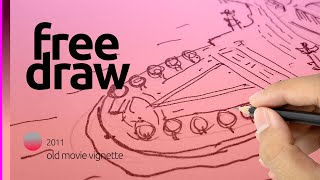 free draw / loose soft draw - old movie vignette mood screenshot 4