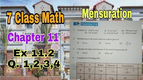 Class 7 Math Chapter 11 Exercise 11.2 | Q.1,2,3,4 | Mensuration |SNC|NBF|math 7|ilmi darasgah
