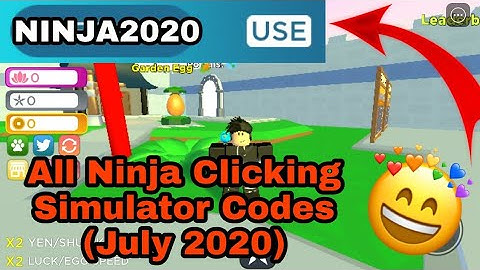 ALL CODES IN NINJA CLICKING SIMULATOR!! (JULY 2020)