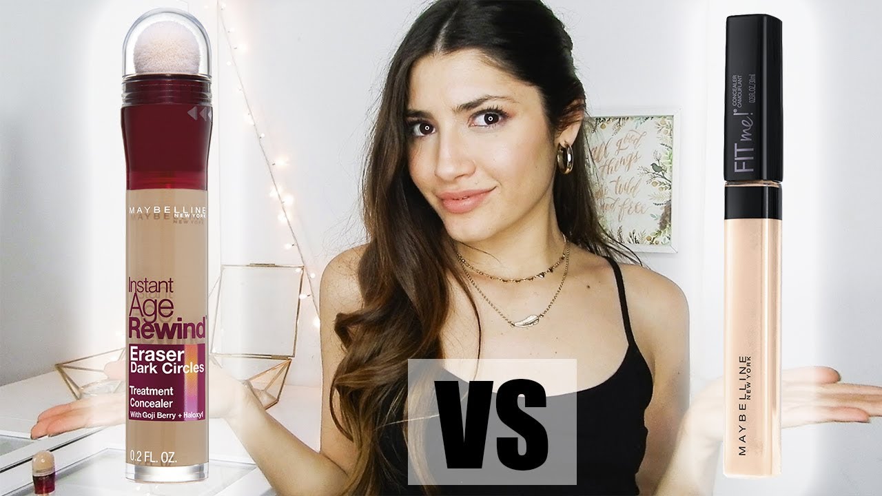 Fit Me Vs Age Rewind Cual Es Mejor Manchas Acne Y Ojeras Niki Mayo Youtube