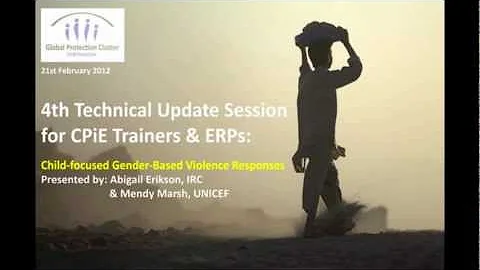 CPWG - Technical Update Session 4: Caring for Child Survivors