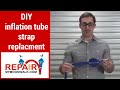 DIY bounce house inflation tube strap replacement