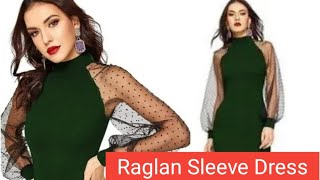 HOW TO CUT RAGLAN SLEEVE DRESS (DETAILED) PATTERN