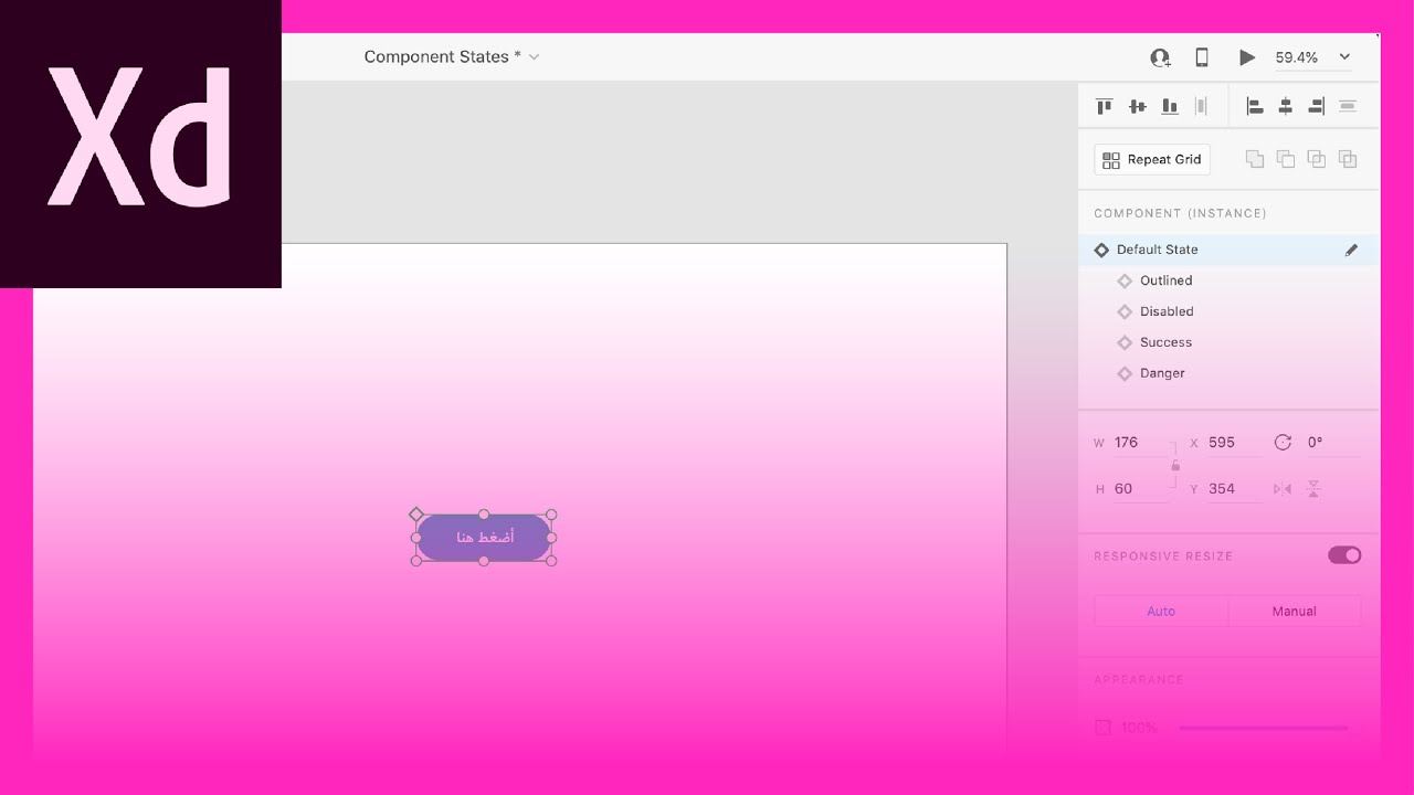 شرح ميزة الـ Component States في برنامج Adobe XD YouTube