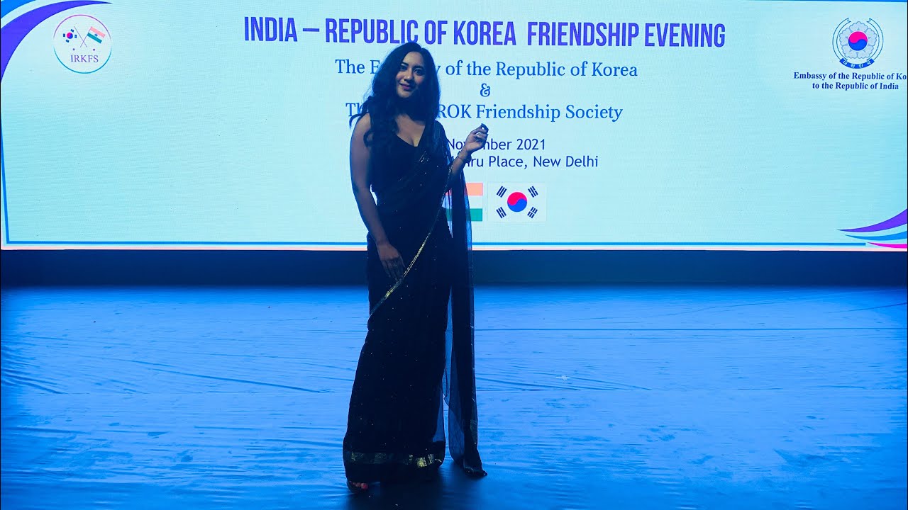 Best Corporate Emcee CHANDINI Sehgal hosting for Korean Embassy ( Cultural event )