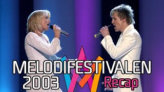 Melodifestivalen 2003 – Recap