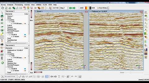Creating a flattened 3D Scene in OpendTect