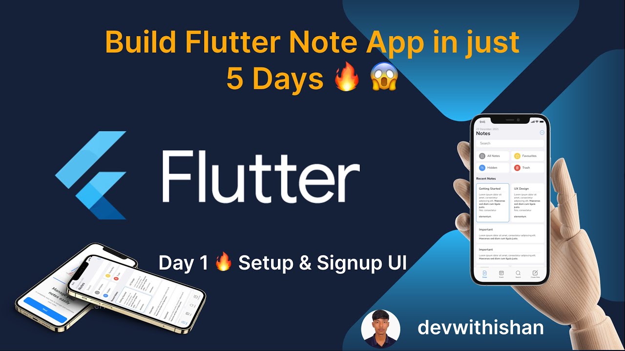 Ui Flutter R22 Lab Notes Day 1 | Build a Flutter Note App in just 5 Days (2025) | Project Setup ...
