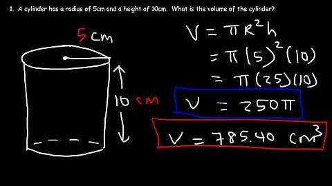 Volume of a Cylinder and Surface Area of a Cylinder