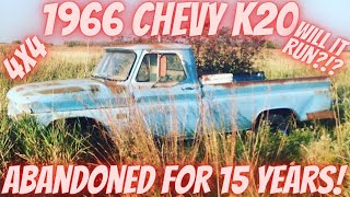 Abandoned 1966 Chevrolet 4X4 K20 Farm Truck Left for Dead Sitting for 15 Years Will it Run