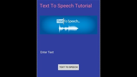 Android Text to Speech