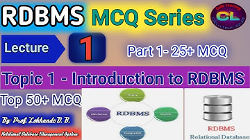 RDBMS MCQ Lecture 1|Introduction To RDBMS MCQ |RDBMS MCQ |Relational Data Base MCQ |Code Learning