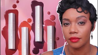 Fenty Poutsicle Lip Stain WEAR TEST and SWATCHES of all the shades!!