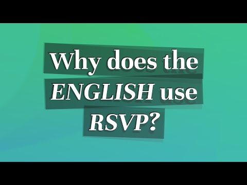 فيديو: هل هو rsvp أم rsvp؟