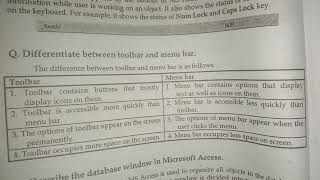 Toolbar and menubar difference 