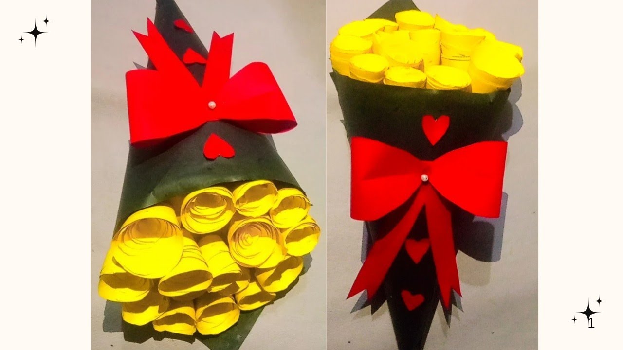 Paper made bouquet || how to make paper made bouquet