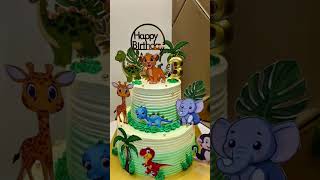 jungle safari Customized Cakes for kid's birthday #cake #goa #porvorim #viral #fyp #cakedesign