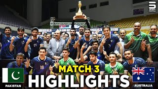 Full Highlights | Pakistan vs Australia | Match 3 | Sarsabz Volleyball Series 2024 | Sports Central screenshot 1