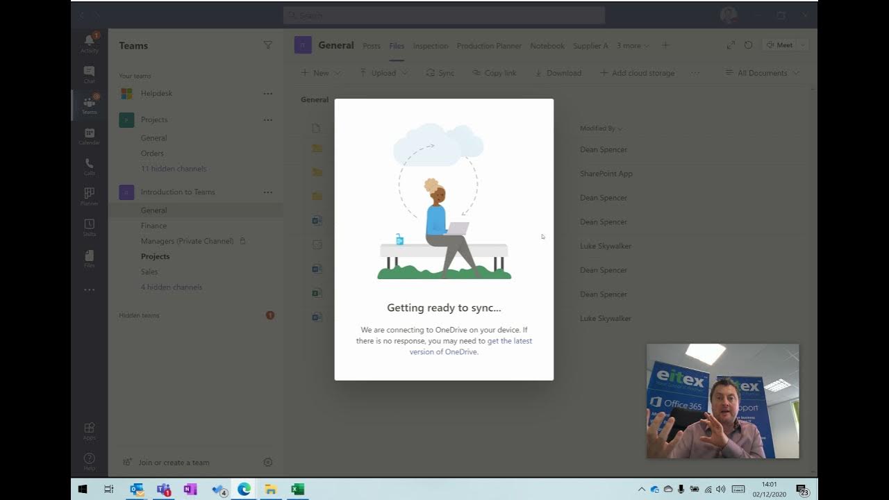 How to Sync files and folders in Teams YouTube