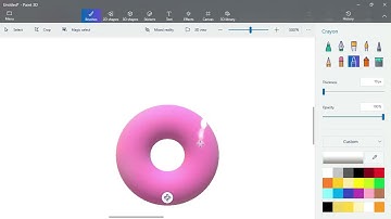 Easy 3D tutorial for beginners  Strawberry Donut   Paint 3D