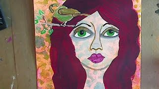 #lovesummerart - Art Journal Page-I can change my mind-QUICKIE VERSION
