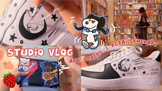 📮🎨 working on art, packing orders, & retail therapy | studio vlog