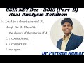 Real Analysis CSIR NET DEC - 2015 Solution || Part - B || By Mr. Parveen Kumar