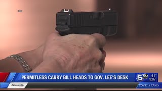 Tennessee General Assembly passes permitless carry bill