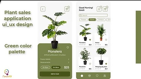 Windev Mobile 15 : Plant Sales Application  #design #ui #ux (green color )