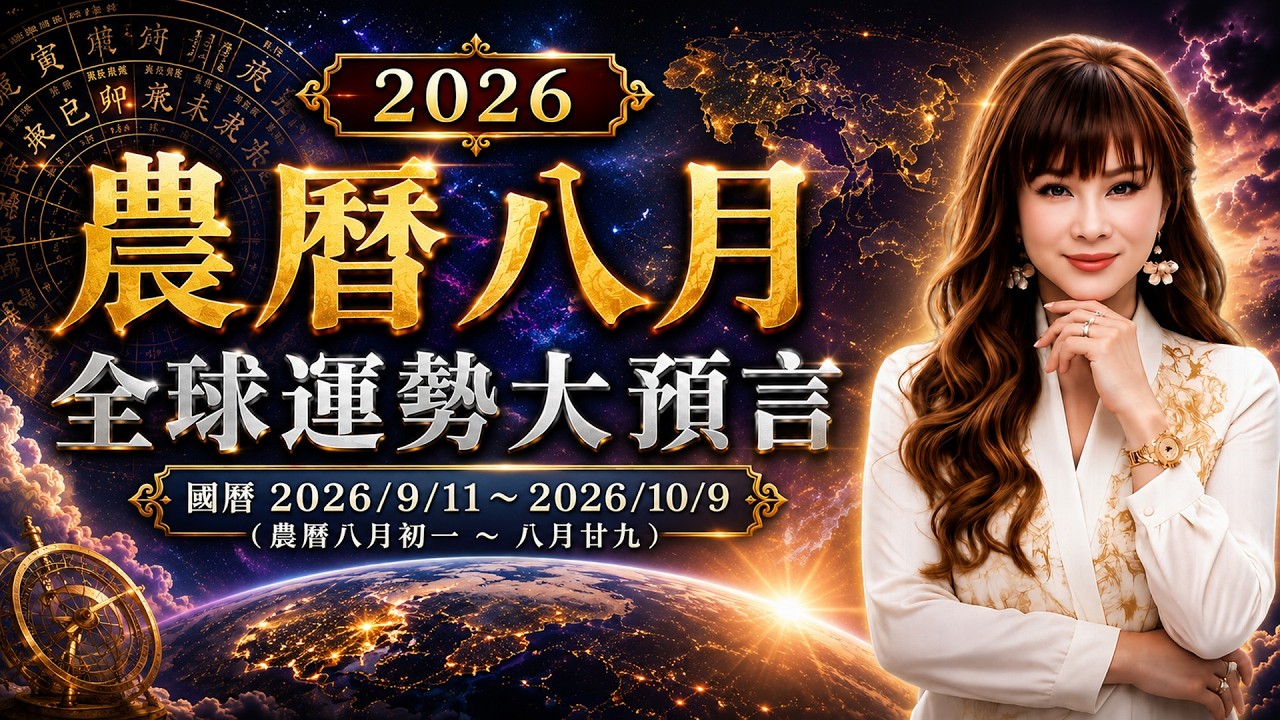 【林海陽】2026農曆八月，全球運勢大預言 9/11~10/9 _20260905 #紫微斗數 #風水 #命理 #農曆八月 #運勢 #預言 縮圖