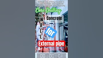 Core Drilling Concrete Wall for External Pipe or Duct Installation on Construction Site