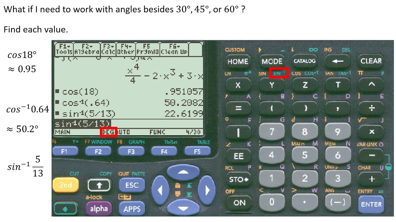 Geo Unit 9 Lesson 8 inverse trigonometric ratios - YouTube