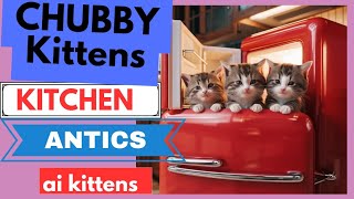 CHUBBY KITTENS  THE KITCHEN ANTICS  OF AI KITTENS #kitten #ai #chubbycats