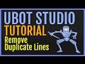 UBot Studio Tutorial: Remove Duplicate Lines From Text (Function)