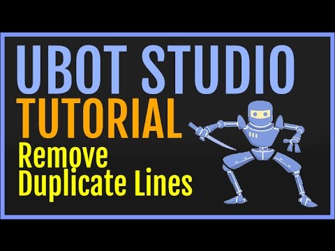 UBot Studio Tutorial: Remove Duplicate Lines From Text (Function)