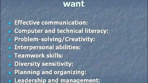 Skills and Personal Qualities that Employers Want